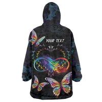 Fight Cancer In All Colors Wearable Blanket Hoodie Whimsical Butterflies - Wonder Print Shop