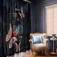 Fight Cancer In All Colors Window Curtain Whimsical Butterflies - Wonder Print Shop