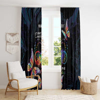 Fight Cancer In All Colors Window Curtain Whimsical Butterflies - Wonder Print Shop
