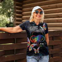 Fight Cancer In All Colors Women Polo Shirt Whimsical Butterflies - Wonder Print Shop