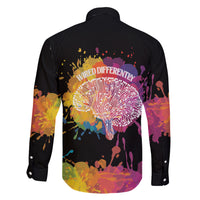 Autism Wired Differently Colors Splash Family Matching Short Sleeve Bodycon Dress and Hawaiian Shirt - Wonder Print Shop