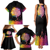 Autism Wired Differently Colors Splash Family Matching Tank Maxi Dress and Hawaiian Shirt - Wonder Print Shop