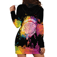Autism Wired Differently Colors Splash Hoodie Dress - Wonder Print Shop
