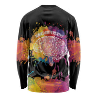 Autism Wired Differently Colors Splash Long Sleeve Shirt - Wonder Print Shop