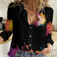 Autism Wired Differently Colors Splash Women Casual Shirt - Wonder Print Shop