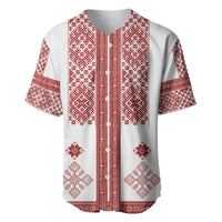 Latvia Jani Midsummer Baseball Jersey Red White Latvijas Auseklis