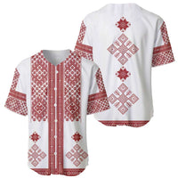 Latvia Jani Midsummer Baseball Jersey Red White Latvijas Auseklis