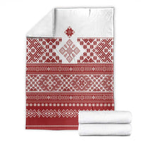Latvia Jani Midsummer Blanket Red White Latvijas Auseklis