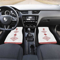 Latvia Jani Midsummer Car Mats Red White Latvijas Auseklis