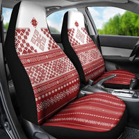 Latvia Jani Midsummer Car Seat Cover Red White Latvijas Auseklis