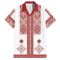 Latvia Jani Midsummer Hawaiian Shirt Red White Latvijas Auseklis