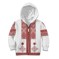 Latvia Jani Midsummer Kid Hoodie Red White Latvijas Auseklis