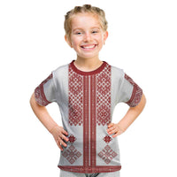 Latvia Jani Midsummer Kid T Shirt Red White Latvijas Auseklis