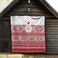 Latvia Jani Midsummer Quilt Red White Latvijas Auseklis