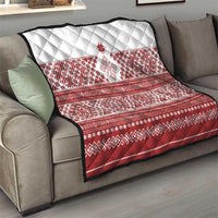 Latvia Jani Midsummer Quilt Red White Latvijas Auseklis
