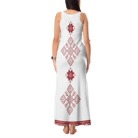 Latvia Jani Midsummer Tank Maxi Dress Red White Latvijas Auseklis