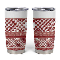 Latvia Jani Midsummer Tumbler Cup Red White Latvijas Auseklis