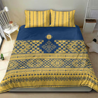 Latvia Jani Midsummer Bedding Set Blue Gold Latvijas Auseklis