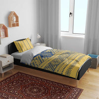 Latvia Jani Midsummer Bedding Set Blue Gold Latvijas Auseklis