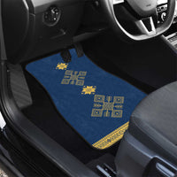Latvia Jani Midsummer Car Mats Blue Gold Latvijas Auseklis