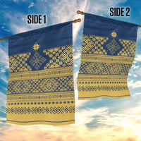 Latvia Jani Midsummer Garden Flag Blue Gold Latvijas Auseklis