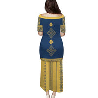 Latvia Jani Midsummer Puletasi Blue Gold Latvijas Auseklis