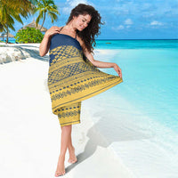 Latvia Jani Midsummer Sarong Blue Gold Latvijas Auseklis