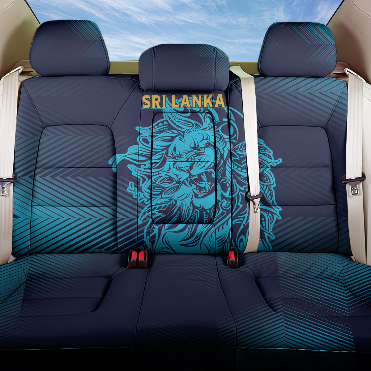 Sri Lanka Cricket Lion World Cup 2024 Back Car Seat Cover Gradient Inspiration