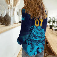 Sri Lanka Cricket Lion World Cup 2024 Women Casual Shirt Gradient Inspiration - Wonder Print Shop