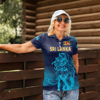 Sri Lanka Cricket Lion World Cup 2024 Women Polo Shirt Gradient Inspiration - Wonder Print Shop