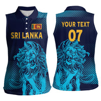 Sri Lanka Cricket Lion World Cup 2024 Women Sleeveless Polo Shirt Gradient Inspiration - Wonder Print Shop
