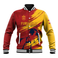 Spain La Furia Roja Custom Baseball Jacket 2024 Tetracampeon Espana LT7 - Wonder Print Shop