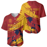 Spain La Furia Roja Custom Baseball Jersey 2024 Tetracampeon Espana LT7 - Wonder Print Shop