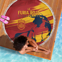 Spain La Furia Roja Beach Blanket 2024 Tetracampeon Espana LT7 - Wonder Print Shop
