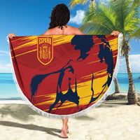 Spain La Furia Roja Beach Blanket 2024 Tetracampeon Espana LT7 - Wonder Print Shop