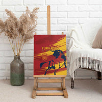 Spain La Furia Roja Canvas Wall Art 2024 Tetracampeon Espana LT7 - Wonder Print Shop