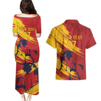 Spain La Furia Roja Custom Couples Matching Puletasi and Hawaiian Shirt 2024 Tetracampeon Espana LT7 - Wonder Print Shop