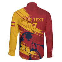 Spain La Furia Roja Custom Family Matching Off Shoulder Short Dress and Hawaiian Shirt 2024 Tetracampeon Espana LT7 - Wonder Print Shop