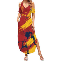 Spain La Furia Roja Custom Family Matching Summer Maxi Dress and Hawaiian Shirt 2024 Tetracampeon Espana - Wonder Print Shop