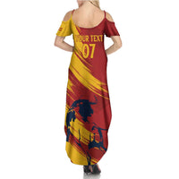 Spain La Furia Roja Custom Family Matching Summer Maxi Dress and Hawaiian Shirt 2024 Tetracampeon Espana - Wonder Print Shop