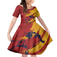 Spain La Furia Roja Custom Family Matching Tank Maxi Dress and Hawaiian Shirt 2024 Tetracampeon Espana - Wonder Print Shop