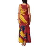Spain La Furia Roja Custom Family Matching Tank Maxi Dress and Hawaiian Shirt 2024 Tetracampeon Espana - Wonder Print Shop