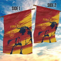 Spain La Furia Roja Garden Flag 2024 Tetracampeon Espana - Wonder Print Shop