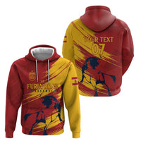 Spain La Furia Roja Custom Hoodie 2024 Tetracampeon Espana - Wonder Print Shop