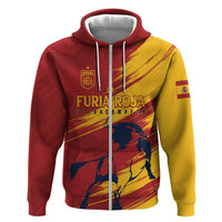 Spain La Furia Roja Custom Hoodie 2024 Tetracampeon Espana - Wonder Print Shop