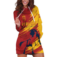 Spain La Furia Roja Custom Hoodie Dress 2024 Tetracampeon Espana - Wonder Print Shop
