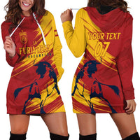 Spain La Furia Roja Custom Hoodie Dress 2024 Tetracampeon Espana - Wonder Print Shop