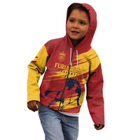 Spain La Furia Roja Custom Kid Hoodie 2024 Tetracampeon Espana - Wonder Print Shop