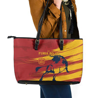 Spain La Furia Roja Leather Tote Bag 2024 Tetracampeon Espana - Wonder Print Shop