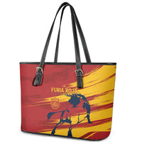 Spain La Furia Roja Leather Tote Bag 2024 Tetracampeon Espana - Wonder Print Shop